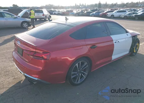 2020 Audi S5 Sportback Premium Plus Tfsi Quattro Tiptronic z USA, uszkodzony, nr VIN WAUC4CF57LA019954